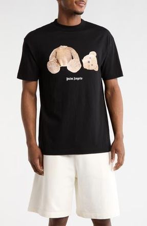Palm Angels Broken Bear Logo Graphic T-Shirt in Black/brown at Nordstrom Rack, Size X-Small