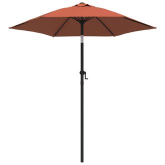 vidaXL Sombrilla De Aluminio Color Terracota 200x224 Cm Vidaxl