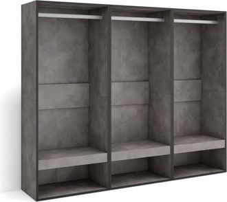 Skraut Home Vestidor efecto madera cemento 180x35x145cm