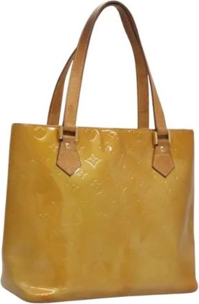 Louis Vuitton Tweedehands leren Louis Vuitton tassen - Dames - Vintage Shopper - Geel - ONE Size - Leer - Vintage
