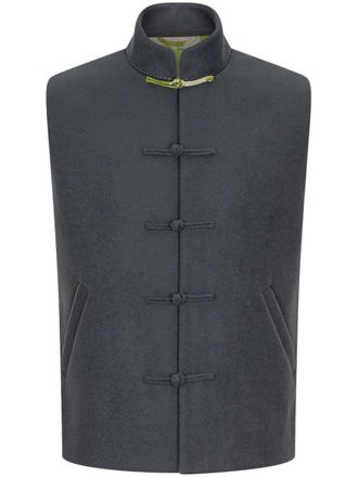 Shanghai Tang wool vest - men - Wool/Polyamide - 50 - Grey