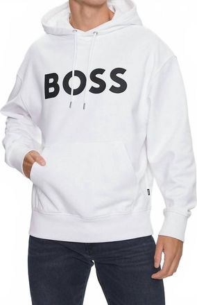 HUGO BOSS Sullivan 16 Hoodie Sweatshirt In White