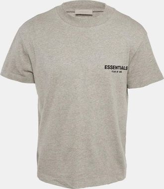 Fear of God Essentials Dark Grey Cotton Knit Crewneck T-Shirt
