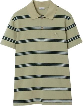 Burberry Striped Cotton Polo Shirt - Mens - Cotton