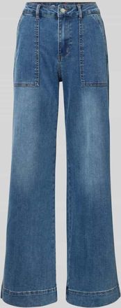 Buena Vista Jeans mit weitem Bein im Used-Look in Blau, Größe XL