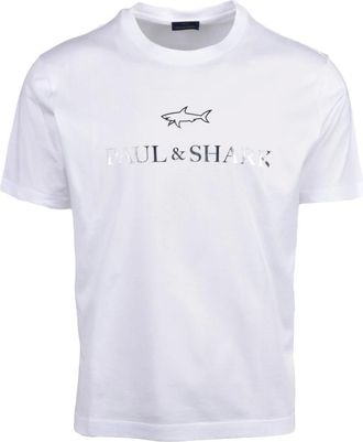 Paul & Shark Tops, Heren, Blauw, XL, Katoen, Paul & Shark t-shirt