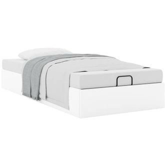 vidaXL Estructura De Cama Otomana Sin Colch&oacute;n Blanca 80x200 Cm Vidaxl
