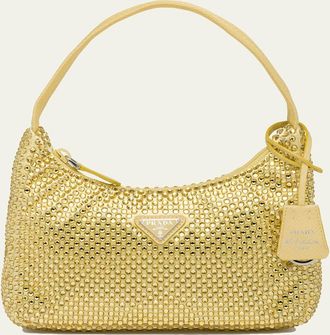 Prada Re-Edition 2000 Allover Crystal-Embellished Shoulder Bag