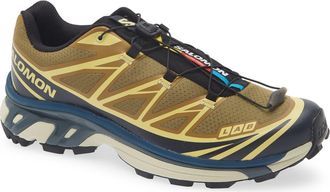 Salomon Gender Inclusive XT-6 Sneaker in Brilliant Olive/Dark Navy at Nordstrom, Size 10.5 Womens