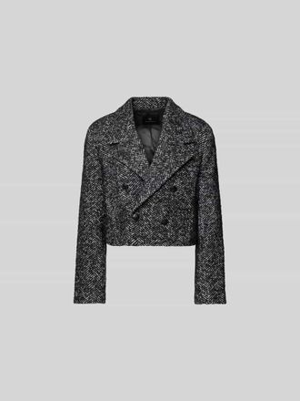 Anine Bing Cropped Blazer mit Reverskragen in Dunkelgrau, Gr&ouml;&szlig;e L