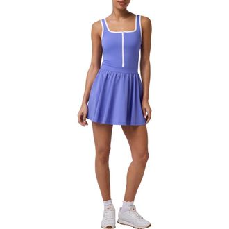 Travis Mathew Moveknit Zip Court Dress in Baja Blue at Nordstrom, Size Xx-Large