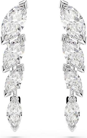 Swarovski Mesmera Rhodium Plated Marquise Cut Earrings