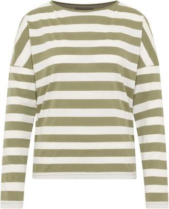 Elbsand Milia Longsleeve f&uuml;r Damen | oliv/wei&szlig;