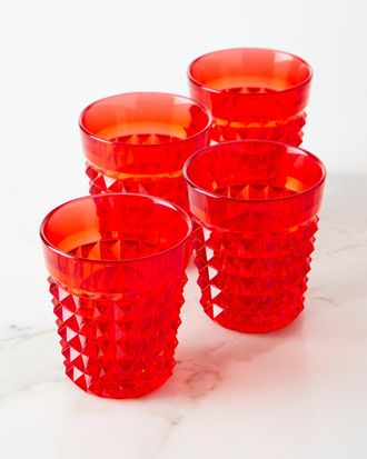 Mario Luca Giusti Palazzo Red Tumblers, Set of 4