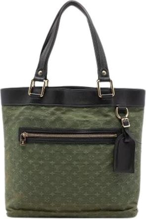 Louis Vuitton Pre-owned Tote Bags, female, Green, Size: ONE SIZE Pre-owned Canvas Tote Bag