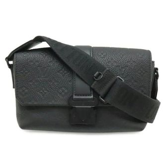 Louis Vuitton Pre-owned Monogram Taurillon S Cape Messenger Bag - Dames - Pre-owned - Zwart - Maat: ONE Size Leer