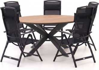 Forza Furniture Forza Capri/Fidenza &oslash;149cm dining tuinset 6-delig verstelbaar