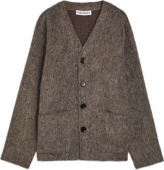 Our Legacy Brushed Knit Cardigan - Grey - 52 (IT52 / XL)