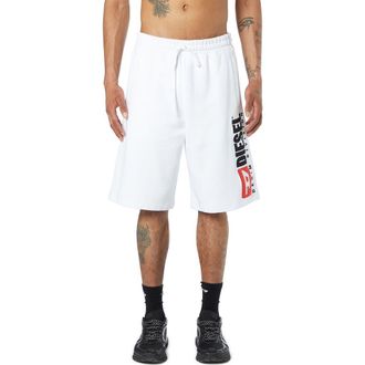 Diesel P-Crow-Div Sweat Shorts in White at Nordstrom, Size X-Large