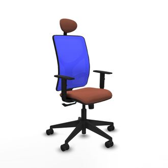 Piqueras y Crespo Silla De Oficina Con Cabecero Motilla Piqueras Y Crespo 1d066n1 Azul Marr&oacute;n