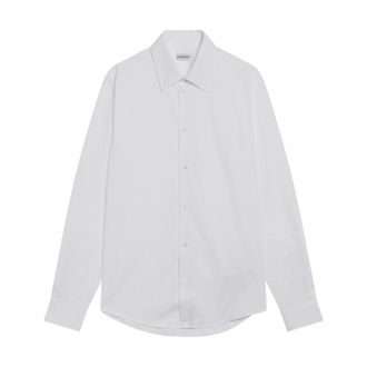 Burberry Formal Shirts, male, White, Size: XL Regular Fit Cotton Poplin Shirt