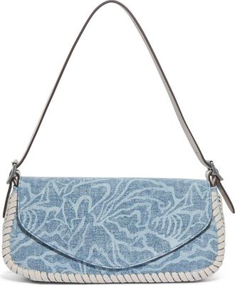 Aimée All for Love Leather Baguette Shoulder Bag in Denim Garden at Nordstrom Rack