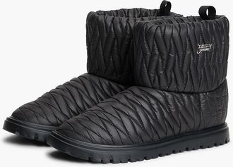 Tommy Hilfiger Womens Tommy Jeans Quilted Snow Boot - Black - US 6.5 / EU 37