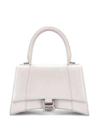 Balenciaga Hourglass Top Handle Bag Leather Small satchel - Toni neutri