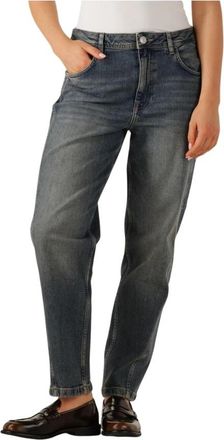 Mos Mosh Blauwe Kyoto Jeans voor stijlvolle vrouwen - Dames - Slim Fit Jeans - Blauw - W30 - Katoen - Jeans