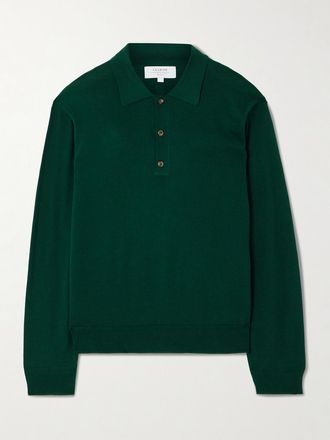 La Ligne Polo Oversize In Misto Seta, Lana E Cashmere Ben - Verde