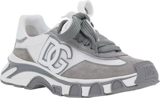 Dolce & Gabbana Mens Sneakers Coutryroad Grey Leather Lamb Trainers