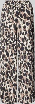 Vila Wide Leg Stoffhose mit elastischem Bund Modell JOSA in Beige, Gr&ouml;&szlig;e 34