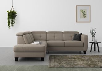 Sit&more Ecksofa &raquo;Belluci L-Form&laquo; inklusive Federkern, wahlweise mit Bettfunktion und Bettkasten