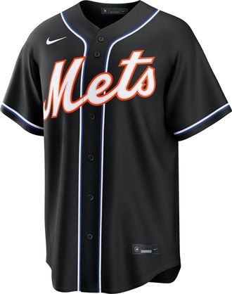 Nike New York Mets Nike Mens MLB Replica Fashion Jersey in Black | RP260HM4NME-JJ9