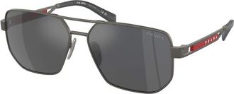 Prada Grey Mirror Navigator Mens Sunglasses PS 51ZS 19K60A 59