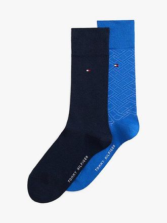 Tommy Hilfiger 2-Pack Print Flag Embroidery Socks