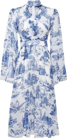 Philipp Plein Dames, Jurken, Blauw, Maat: M Zijde