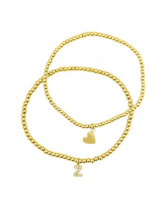 Adornia Adornia 14K Plated Initial Bracelet