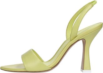 3Juin Sandalen Geel - Dames - Sandalen met hakken - Geel - 39 EU - Leer - Schoenen