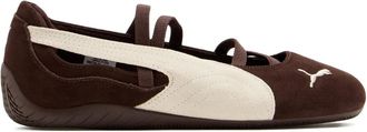 Puma suede ballet flats - women - Suede/Fabric/Rubber - 9.5 - Brown