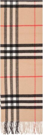 Burberry Mu 168x 30 Check Sjaal - Dames - Wintersjaals - Beige - ONE Size - Kasjmier - Accessoires