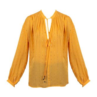 Patrizia Pepe Dames, Blouses & Shirts, Oranje, Maat: S Viscose
