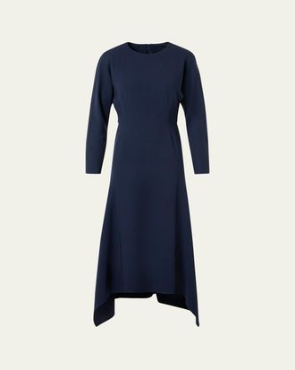 Akris Fit-and-Flare Handkerchief Dress