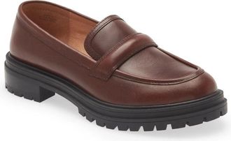 Madewell Womens Madewell The Bradley NG674- Loafers Brown Leather Lugsole ZOGG272
