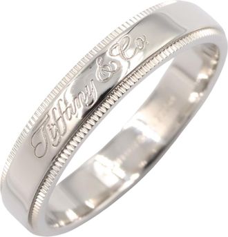Tiffany & Co. Silver Platinum 950 Band Ring (Pre-Owned)