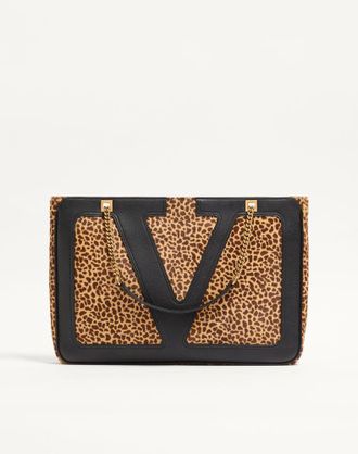 Valentino Garavani Borsa Shopping Media Valentino Garavani Viva Superstar in vitello effetto cavallino Donna ANIMALIER UNI