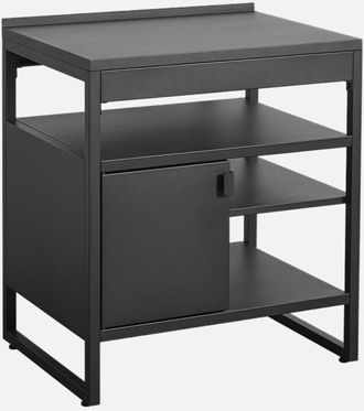 Sweeek Cucina esterna in acciaio con 1 anta e 3 ripiani, 80cm