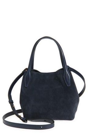 Madewell The Mini Suede Shopper Tote in Deep Indigo at Nordstrom Rack