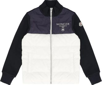 Moncler Kids Sweatshirts, male, Blue, 8 Y, Jacket in Fleece with Padded Panel