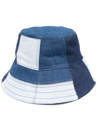 AMBUSH Cappello bucket con design patchwork - Blu